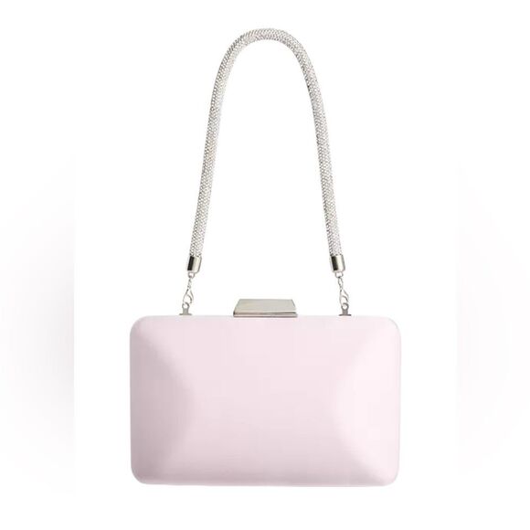 INC International Concepts Crystal Top Handle Mini Satin Frame Bag - Picture 1 of 6
